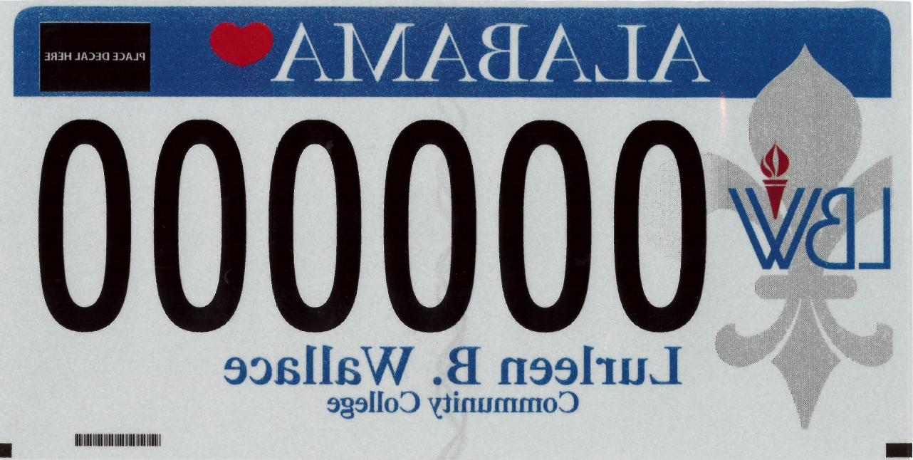 LBW vanity license plate